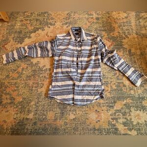 J. Crew Blue and White Striped slim fit Shirt